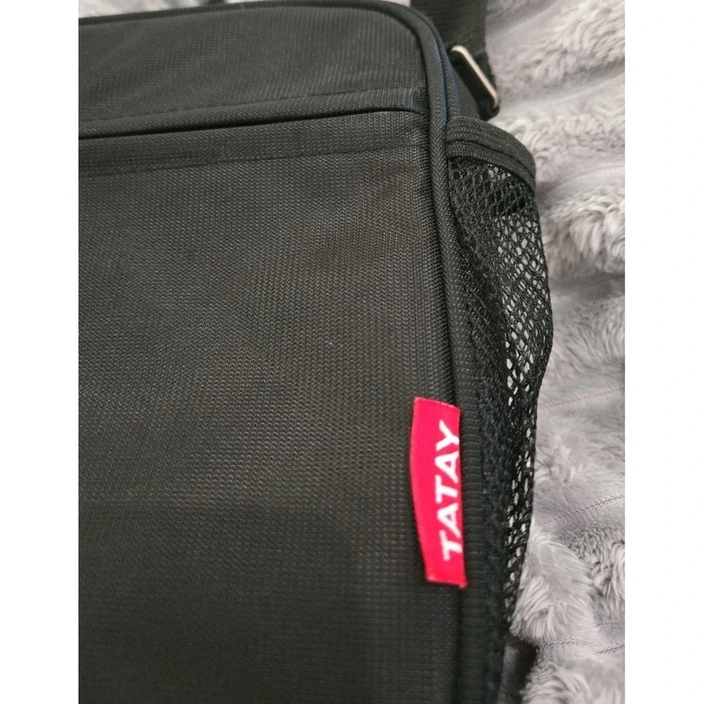 Tatay Lunch Bag Unisex Black W/ Strap Zip Up Lid.  EUC!!